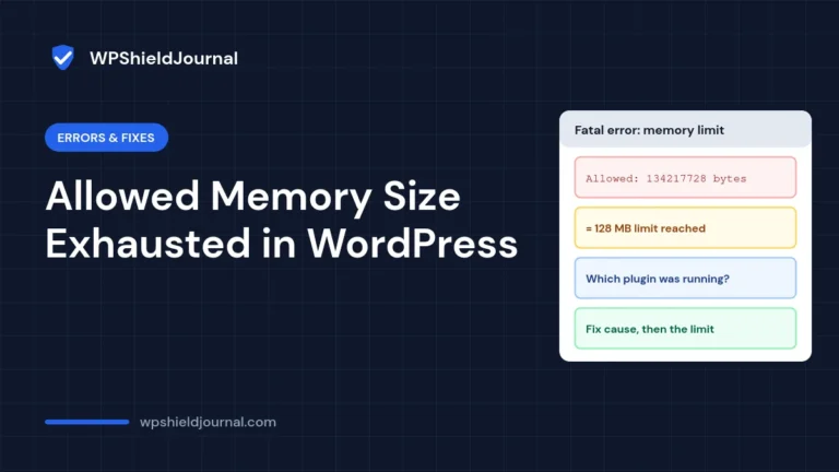 Allowed memory size exhausted in WordPress: 134217728 bytes equals a 128 MB PHP memory limit
