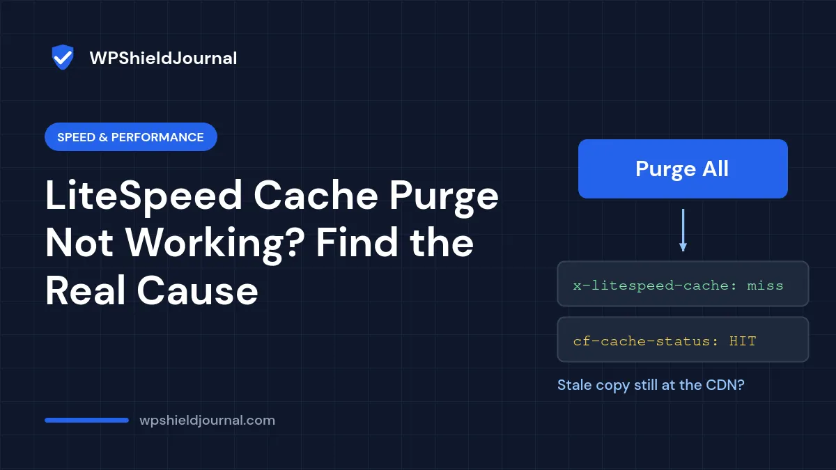 LiteSpeed Cache purge not working, with a Purge All button and cache response headers