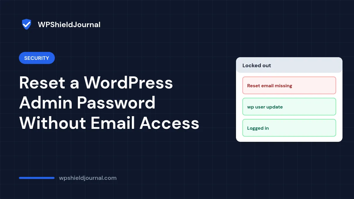 Reset WordPress admin password using phpMyAdmin or WP-CLI
