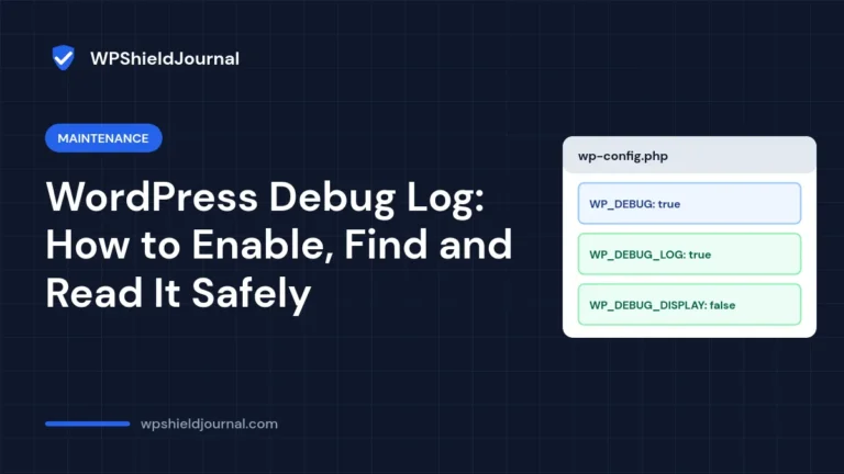 WordPress debug log settings in wp-config.php