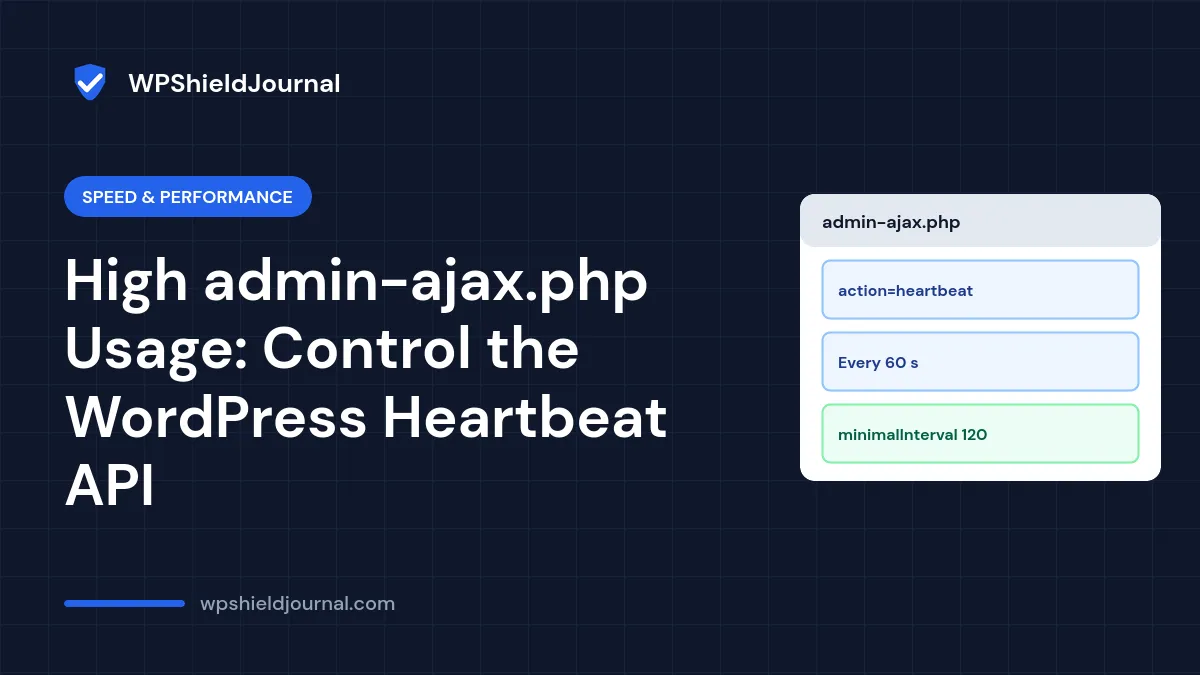 High admin-ajax.php Usage: Control the WordPress Heartbeat API