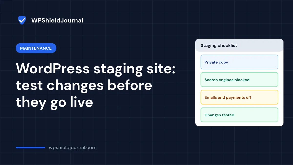 WordPress Staging Site: Test Changes Safely Before They Go Live